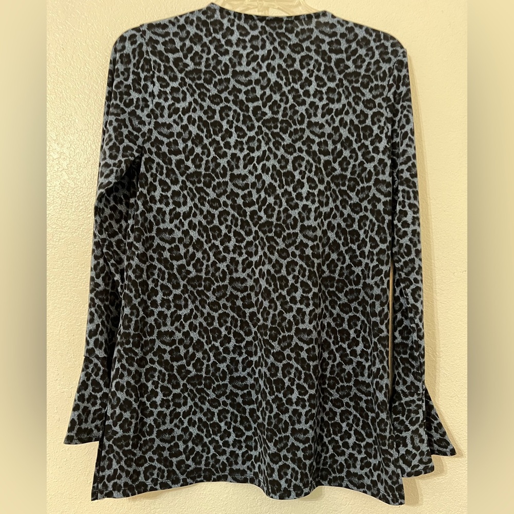 Michael Kors Gray Animal Print Top - Picture 5 of 10